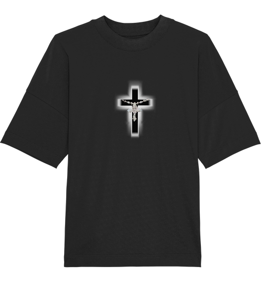 cross tee chain iced - Organic Oversize Shirt