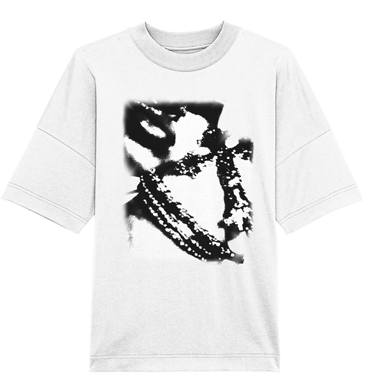 Shawty Cross Tee - White - Organic Oversize Shirt